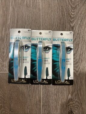 3X L'Oreal Voluminous Butterfly Mascara #871 Blackest Black ( Firm price )